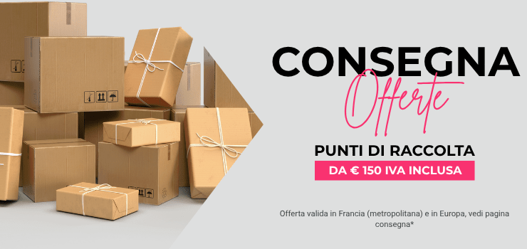 Consegna gratuita presso punto di ritiro da 150 € di acquisto – Francia metropolitana e paesi europei limitrofi